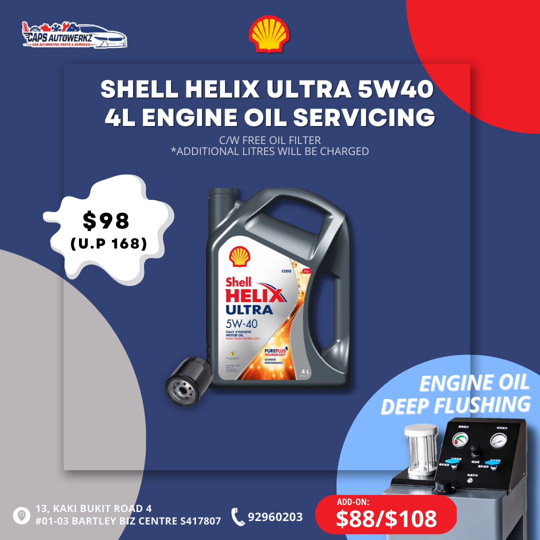 Shell Helix Ultra 4L Servicing Package | 5W40