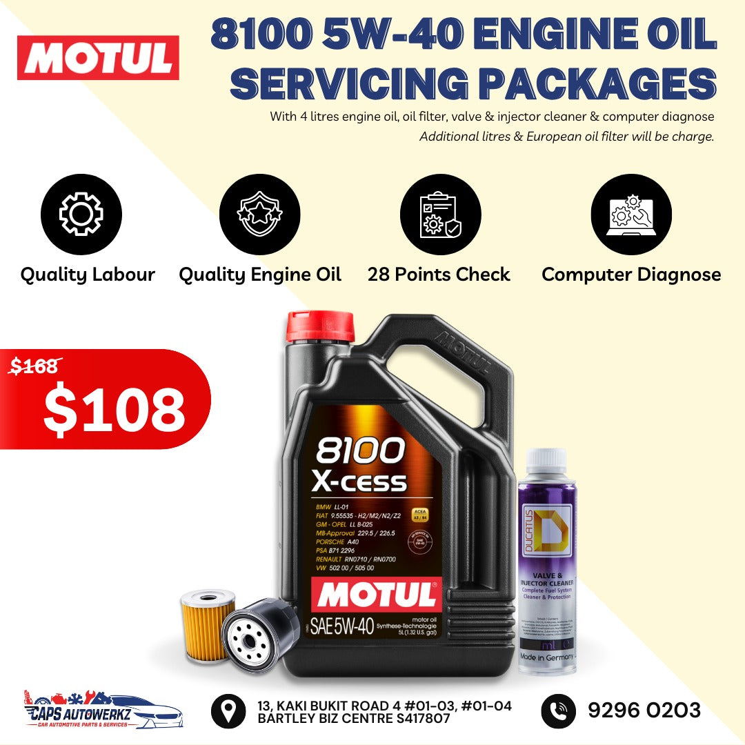Motul 4L Servicing Package | 8100 X-cess / 300V