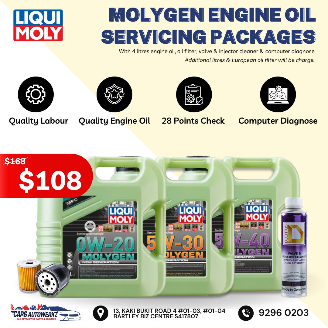 Liqui Moly 4L Servicing Package | High Tech / Molygen 5W40/5W30