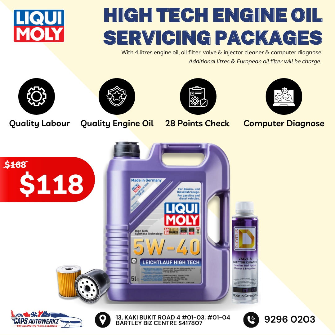 Liqui Moly 4L Servicing Package | High Tech / Molygen 5W40/5W30