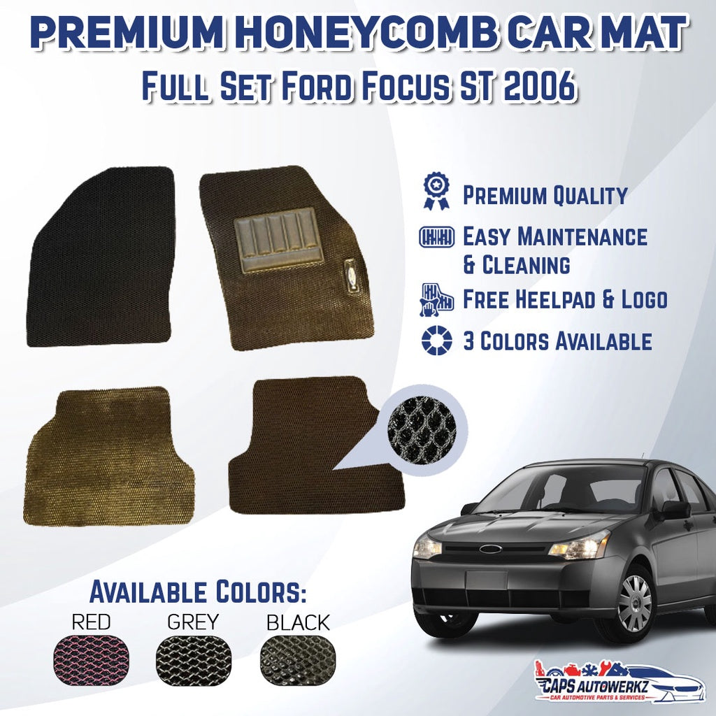 Premium Customized Honey Comb Car Mats Ford Focus ST 2006