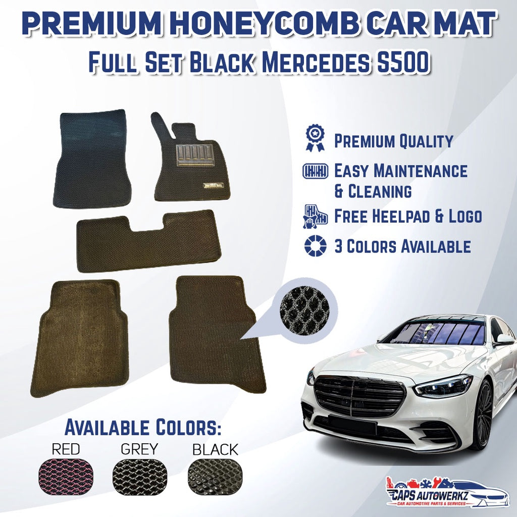 Premium Customized Honey Comb Car Mats Mercedes S500 (Available for Single Driver & Whole Sets)