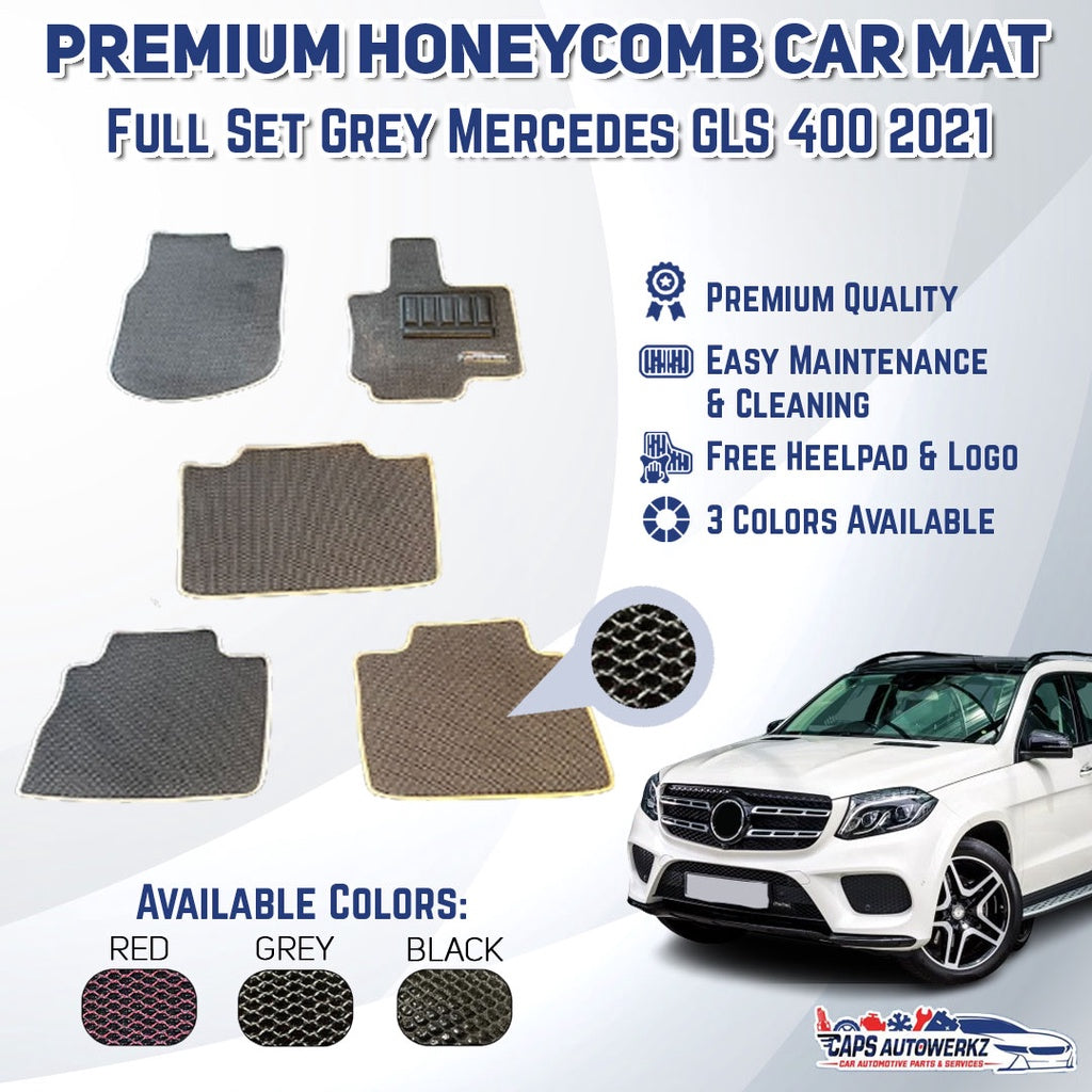 Premium Customized Honey Comb Car Mats Mercedes GLS400 2021 Series (Available for Single Driver & Whole Sets)