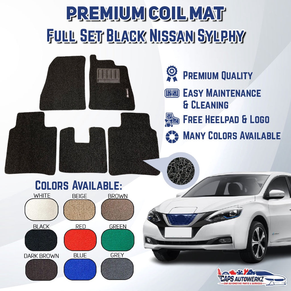 Premium Customized Single Color Coil Car Mats Nissan Sylphy