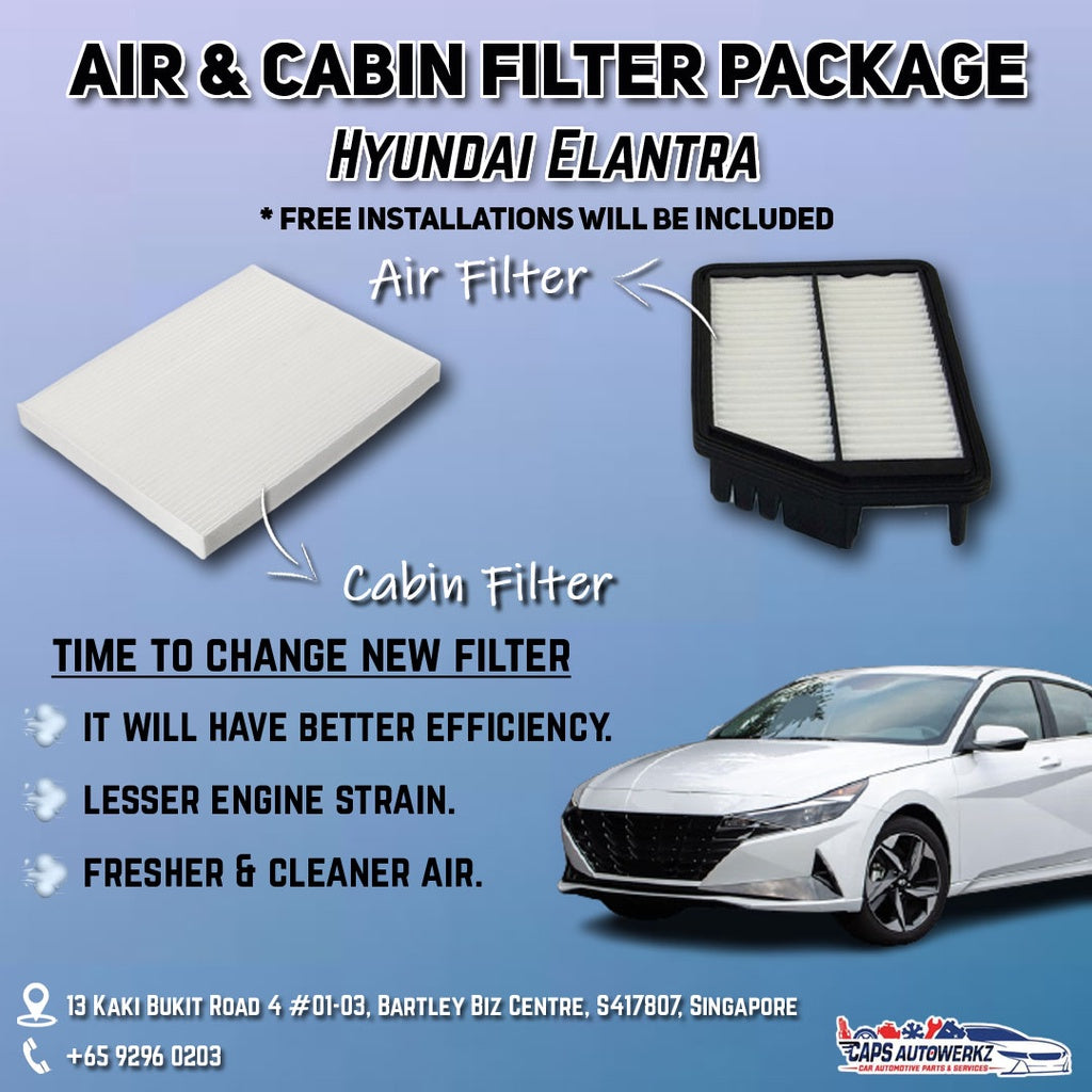 Hyundai Elantra Air And Aircon Filter Package Comes With Free Installation