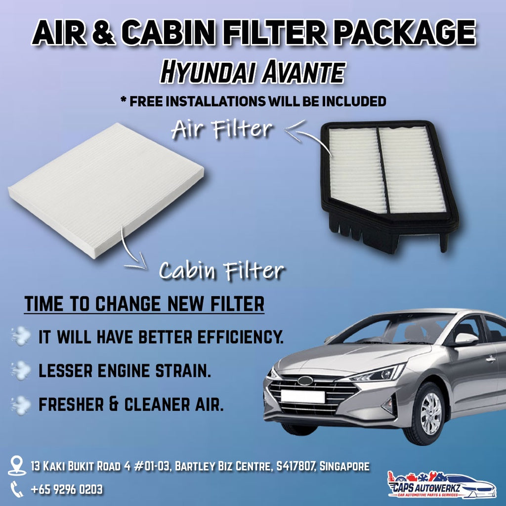 Hyundai Avante Air And Aircon Filter Package Comes With Free Installation