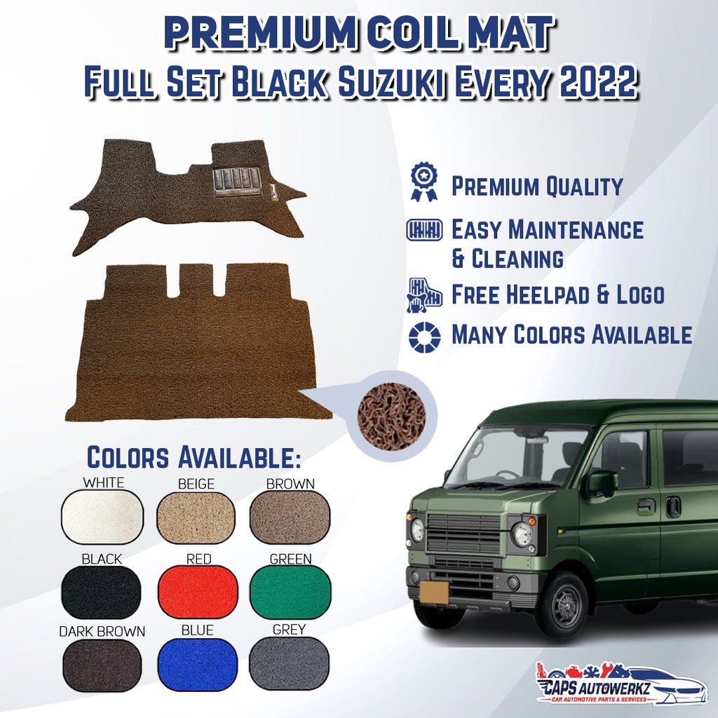 Premium Customized Single Color Coil Car Mats Suzuki Every 2022
