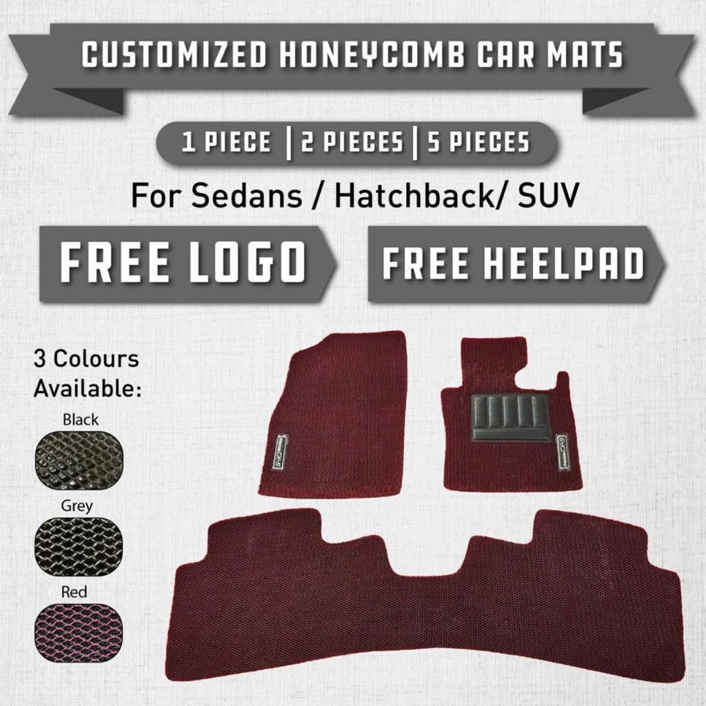 Premium Customized Honey Comb Car Mats (Available for Single Driver