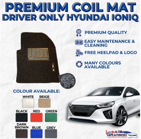 Premium Customized Single Color Coil Car Mats Hyundai Ioniq