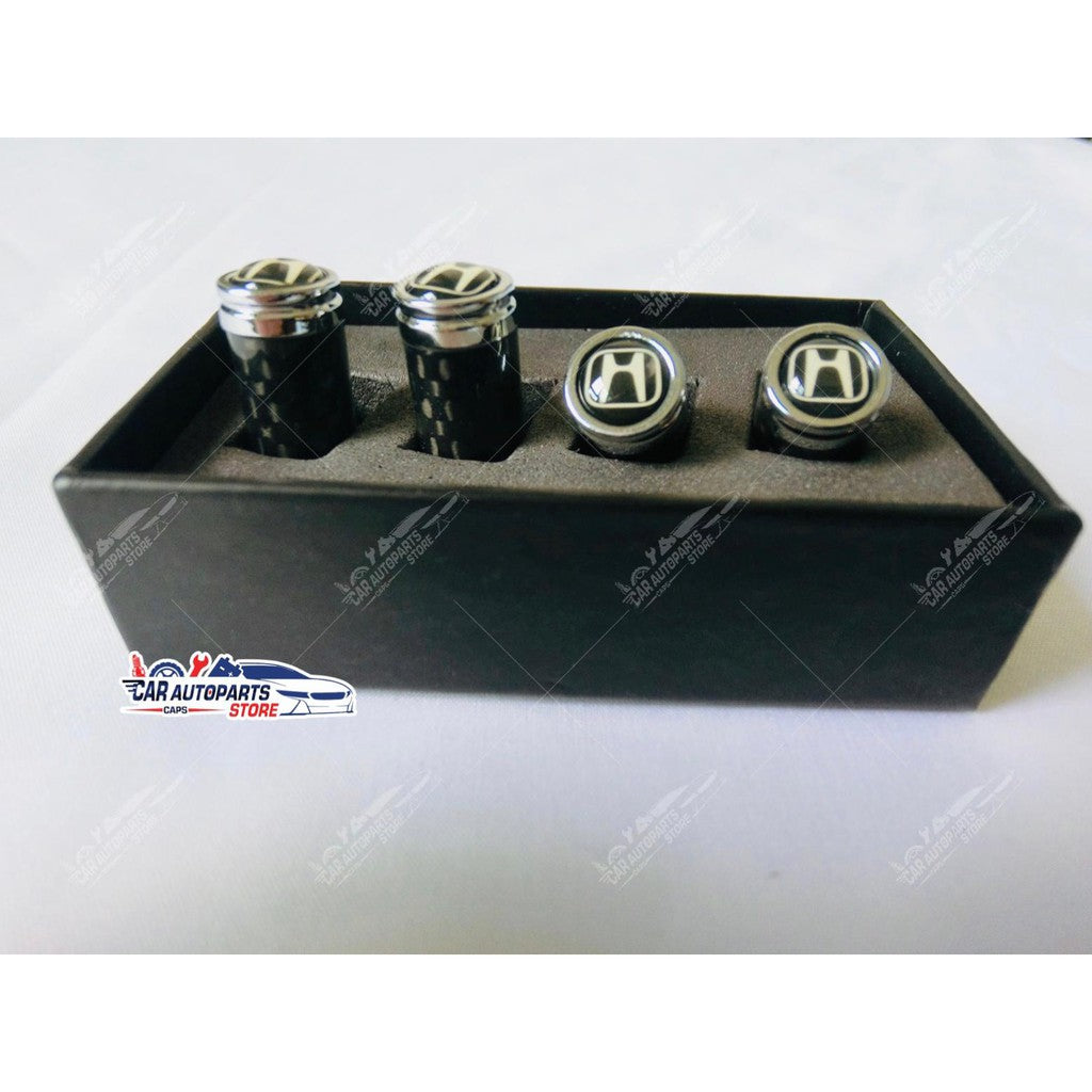 Premium LOGO Carbon Fibre Tyre Valves (4pc Sets) For Asian Car