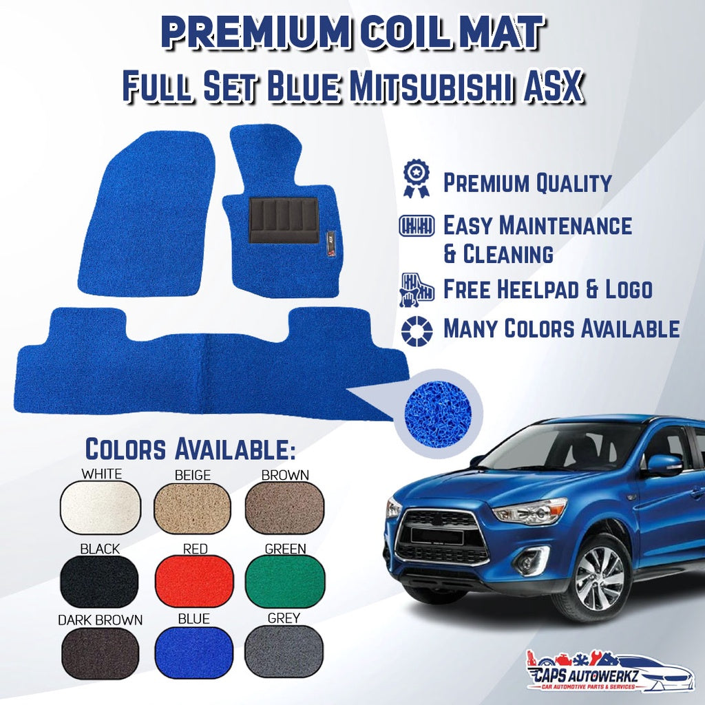 Mitsubishi ASX Premium Customized Coil Car Mats | Car Floor Mat / Carpet Carmat Antislip Water proof