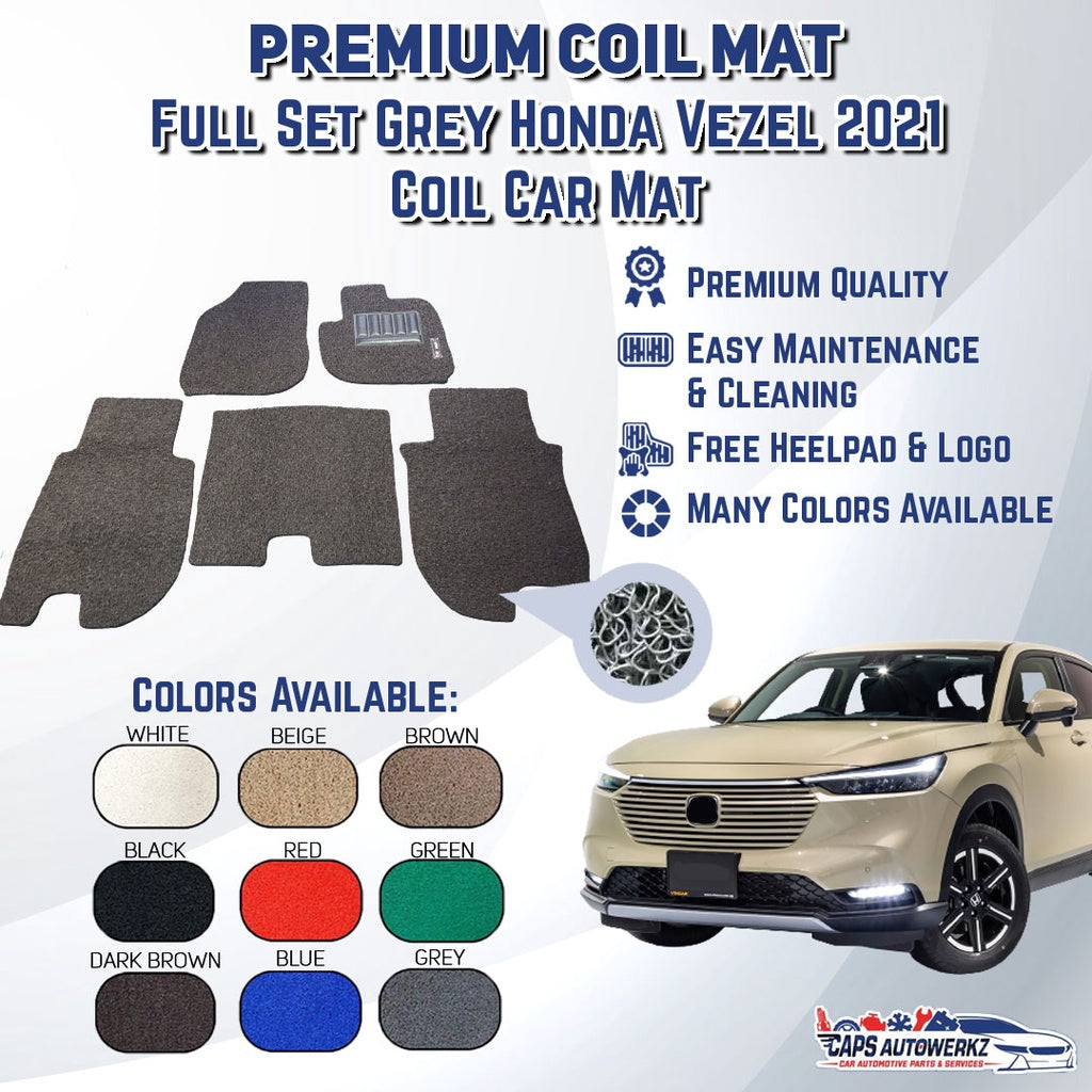 HONDA VEZEL/ HR-V (RV) Customized Single Color Coil Car Mats | Car Floor Mat / Carpets Carmat