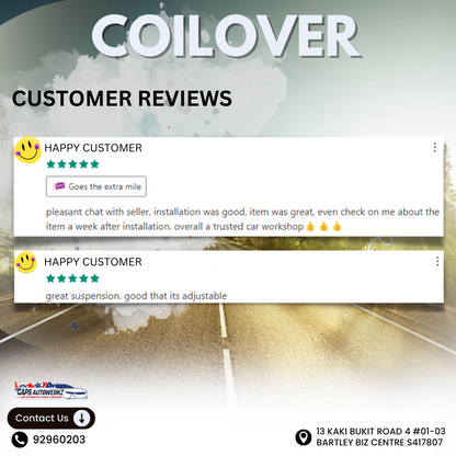 BC BR Racing Coilover With Installation | Suitable for Most Asian Cars & Continental Cars