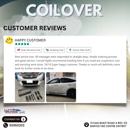 BC BR Racing Coilover With Installation | Suitable for Most Asian Cars & Continental Cars