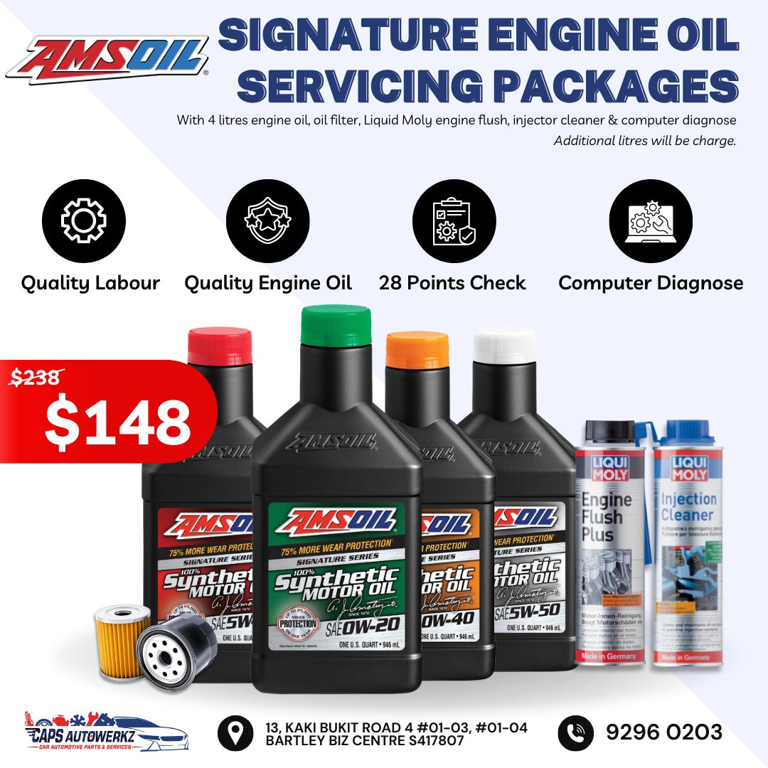AMSoil Signature Series 4L Engine Oil Servicing Package [0W20 / 5W30 / 0W40 / 5W50]