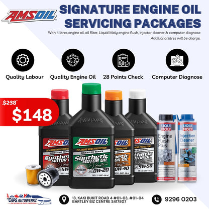 AMSoil Signature Series 4L Engine Oil Servicing Package [0W20 / 5W30 / 0W40 / 5W50]
