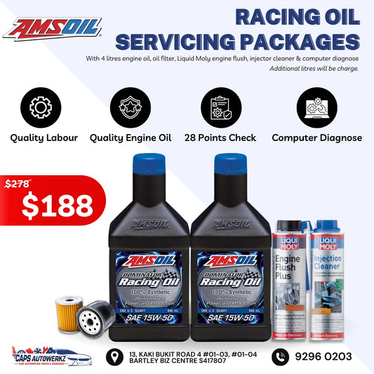 AMSoil Racing Oil 4L Servicing Package | 15W-50