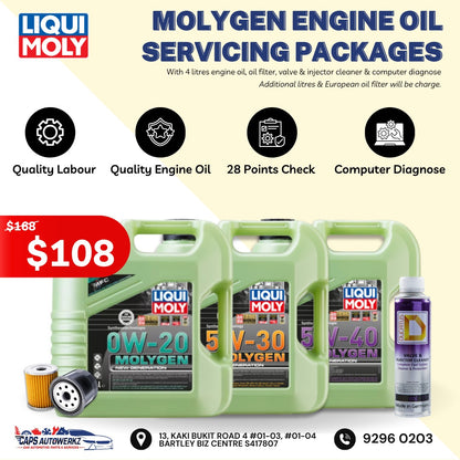 Liqui Moly 4L Servicing Package | High Tech / Molygen 5W40/5W30