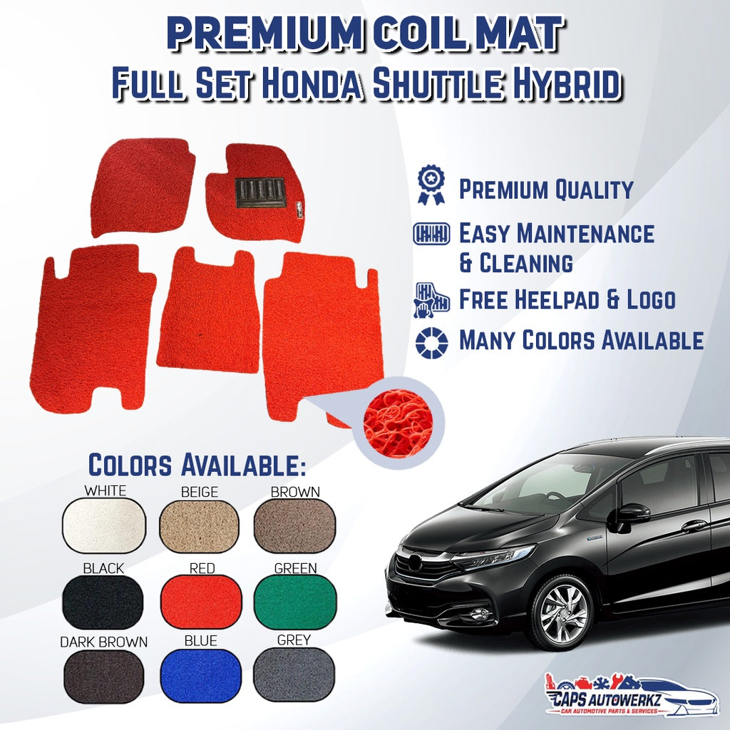 HONDA SHUTTLE Premium Customized Coil Car Mat Set (Petrol/ Hybrid) | Floor Mats / Carpet Carmat