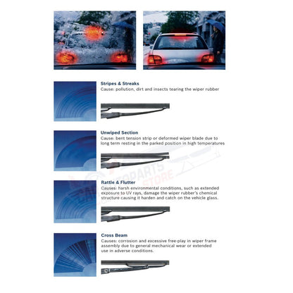 Mercedes Benz G-Class BOSCH  Car Front Wiper Set & Rear Wiper | GLA GLB GLC Aerotwin Plus Wiper