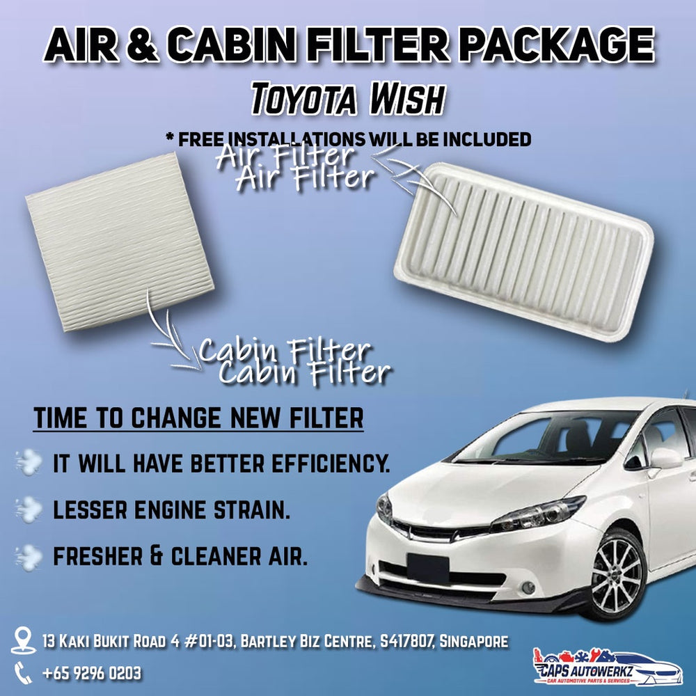 Toyota Wish Air And Aircon Filter Package Comes With Free Installation