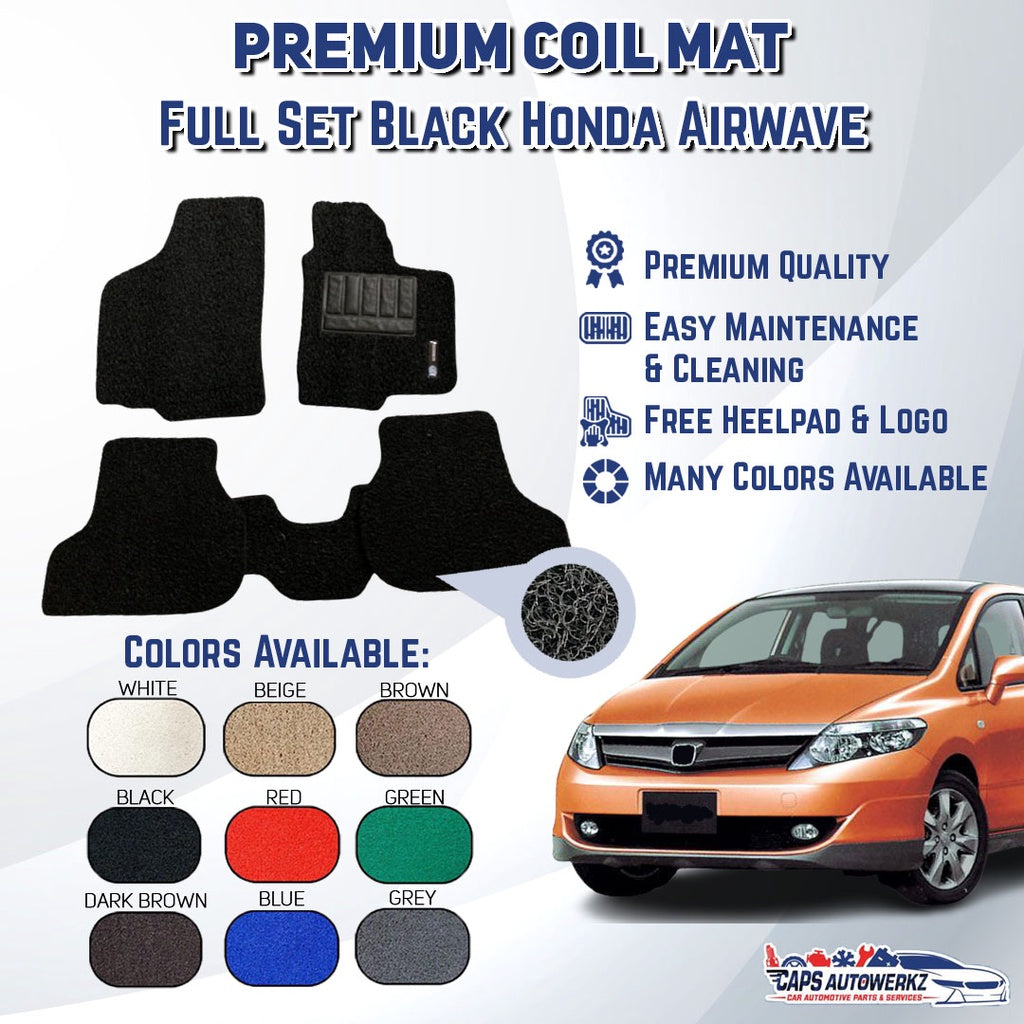 Honda Airwave Premium Customized Single Color Coil Car Mats | Car Floor Mats / Carpet Carmat