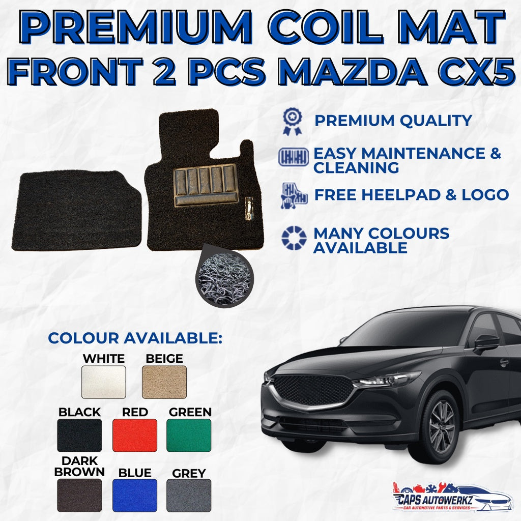 MAZDA CX-5 Premium Customized Single Color Coil Car Mats | Car Floor Mats / Carpet Carmat CX5