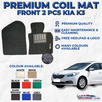 KIA CERATO K3 Premium Customized Single Color Coil Car Mats | Car Floor Mats/Carpet Carmat