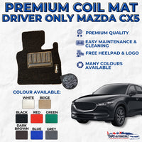 MAZDA CX-5 Premium Customized Single Color Coil Car Mats | Car Floor Mats / Carpet Carmat CX5