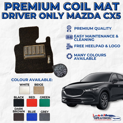 MAZDA CX-5 Premium Customized Single Color Coil Car Mats | Car Floor Mats / Carpet Carmat CX5