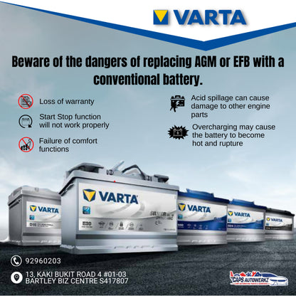 [INSTALL INCLUDED] VARTA Car Battery | EFB AGM Car Lorry Van Battery | Q85 E39 F21...