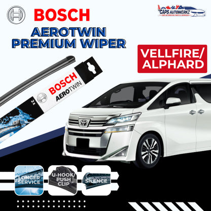 TOYOTA VELLFIRE BOSCH Car Wiper Set & OEM Rear Wiper/ Aerotwin Windshield Premium Wiper Blades
