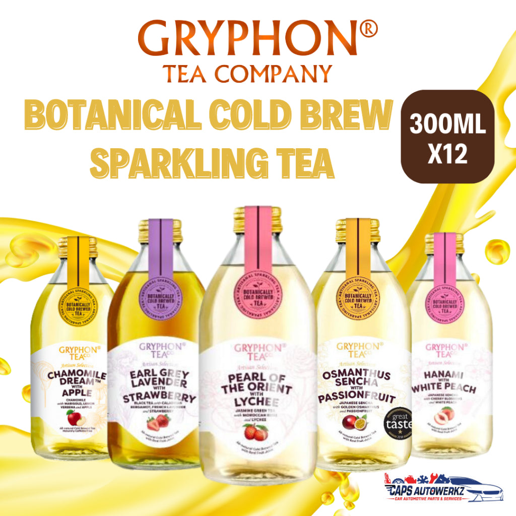 GRYPHON TEA Botanical Cold Brew Sparking Tea 300ML X12 Bottles (CARTON)