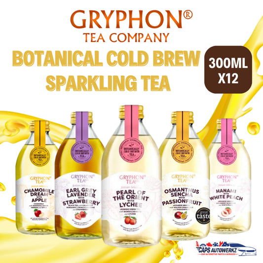 GRYPHON TEA Botanical Cold Brew Sparking Tea 300ML X12 Bottles (CARTON)