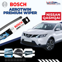 Nissan Qashqai BOSCH Car Front Wiper Set & Rear Wiper | Premium Aerotwin Windshield Wiper Blades