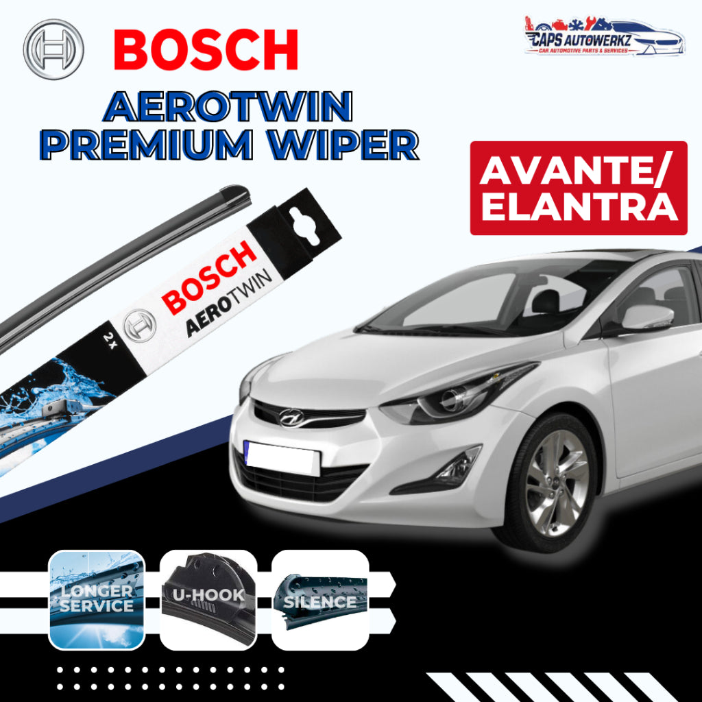 HYUNDAI AVANTE/ ELANTRA BOSCH Car Front Wiper Set | Premium Aerotwin Wiper Blades