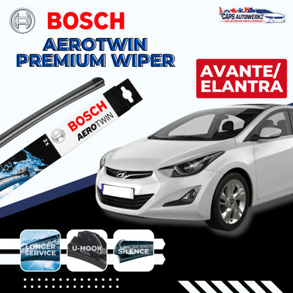 HYUNDAI AVANTE/ ELANTRA BOSCH Car Front Wiper Set | Premium Aerotwin Wiper Blades