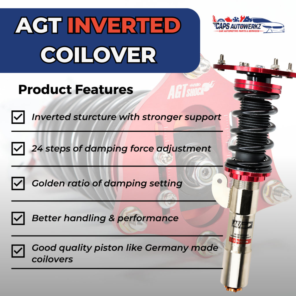 [INSTALL INCLUDED] AGT Performance Inverted Coilover | Premium Adjustable Suspension/Absorber