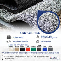 BMW E60 520i Premium Customized Single Color Coil Car Mats (3pcs) | Car Floor Mats / Carpet Carmat