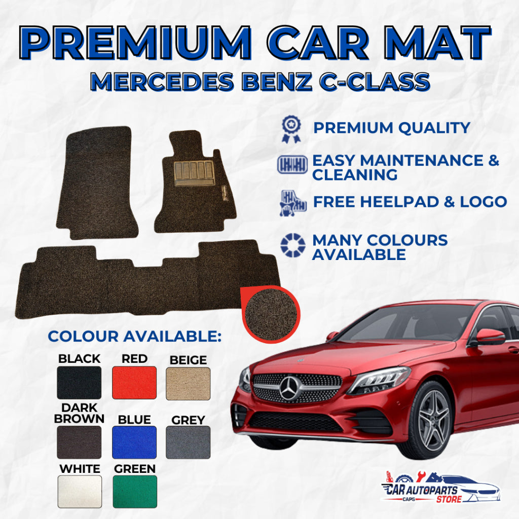 MERCEDES BENZ C-CLASS W205 Premium Customized Coil Car Mat Set C180/C200| Floor Mats / Carpet Carmat