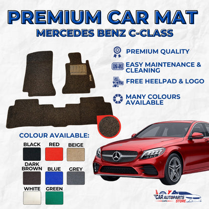 MERCEDES BENZ C-CLASS W205 Premium Customized Coil Car Mat Set C180/C200| Floor Mats / Carpet Carmat