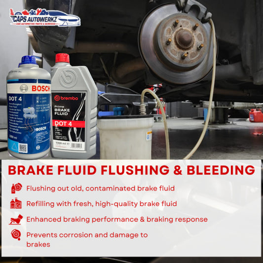 Car Services - Brake Fluid Flushing & Bleeding | Brembo / Bosch Dot 4 Brake Fluid Change