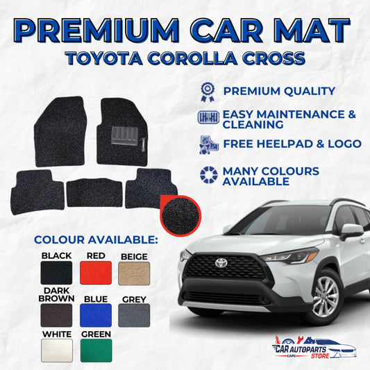TOYOTA COROLLA CROSS Premium Customized Single Color Coil Car Mats | Car Floor Mats / Carpet Carmat