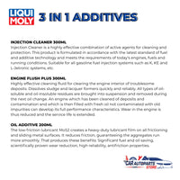 Liqui Moly 3in1 Additives Set | Engine Flush Plus / Oil Additive / Injection Cleaner 300ML
