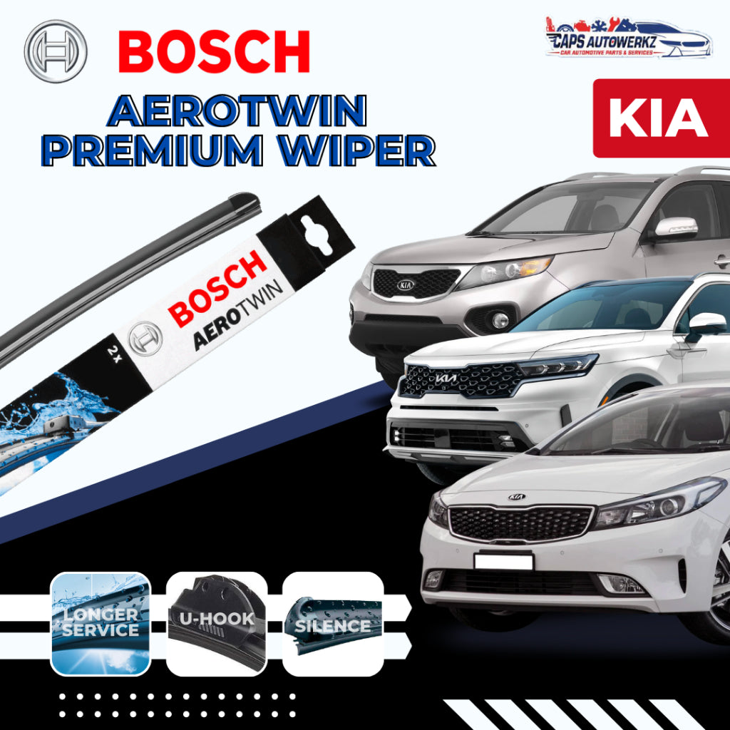 KIA BOSCH Aerotwin Car Front Wiper Set | Premium Aerotwin | Carens Cerato Niro Sorento Stonic EV6