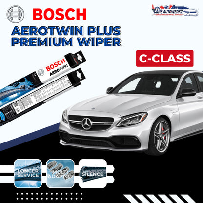 Mercedes Benz C-Class BOSCH Car Wiper Set | Aerotwin Front Windshield Wiper Blades C180 C200 C300