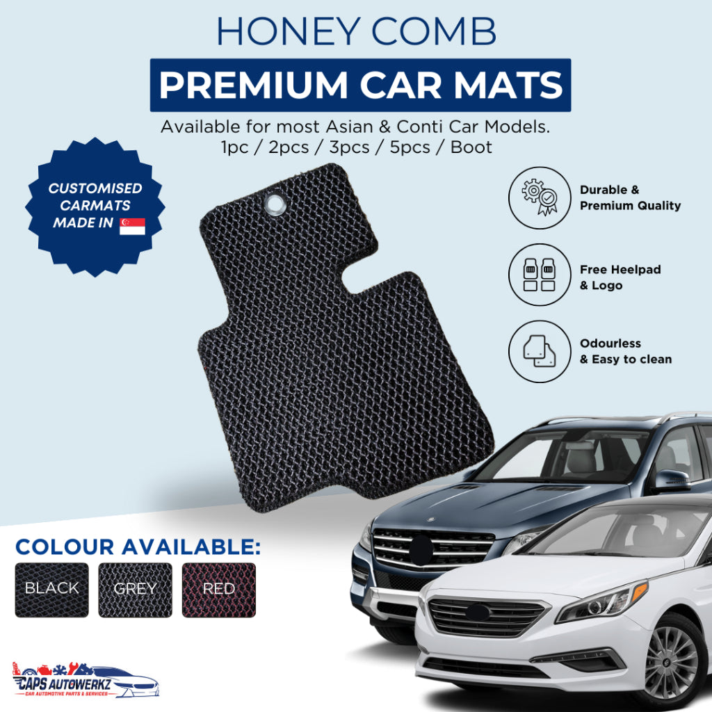 Premium Customized Honey Comb Car Mats | Odourless Waterproof Anti Slip Carpet / Floor Mat / Carmat