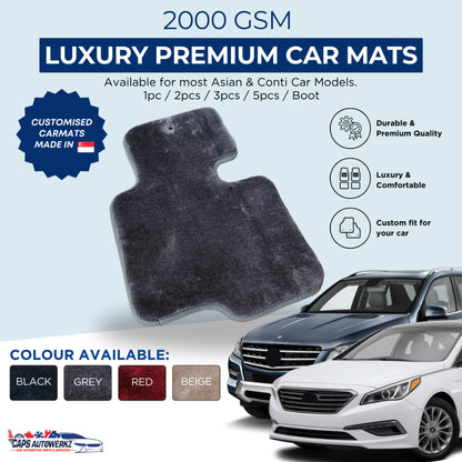 2000 GSM Luxury Premium Car Mats | Extra Solid Comfort / Carpet / Floor Mat / Carmat