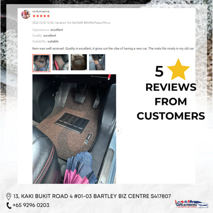 TOYOTA SIENTA Premium Customized Single Color Coil Car Mats | Car Floor Mats / Carpets Carmat