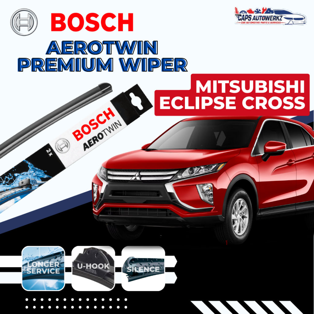 Mitsubishi Eclipse Cross BOSCH Car Front Wiper Set & Rear Wiper | Aerotwin Windshield Wiper Blades